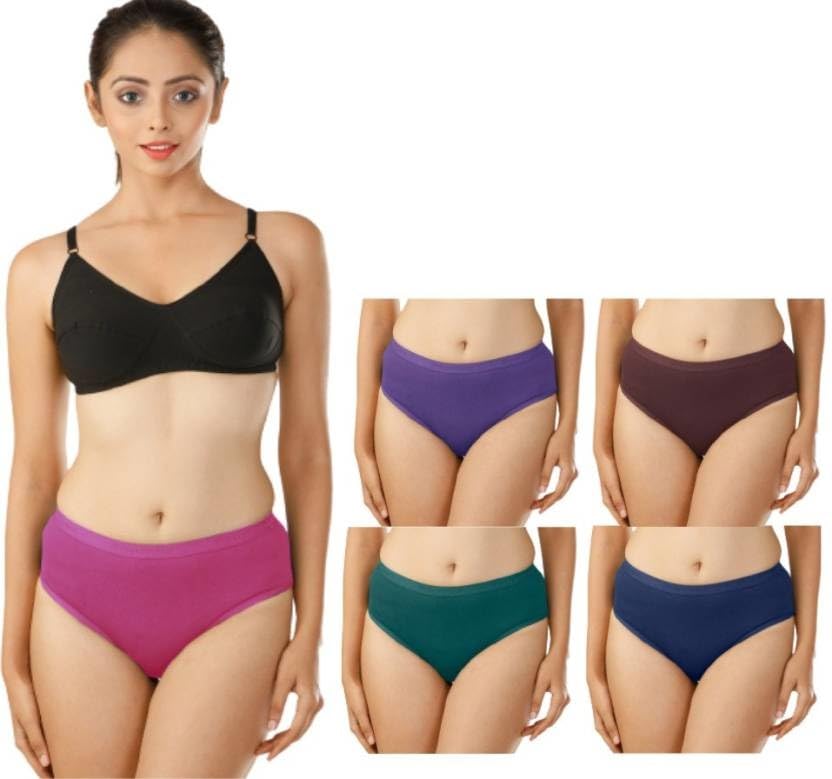 poomex Women's Cotton Panty (Pack of 5) (Multicolour, Assorted)-picture-30