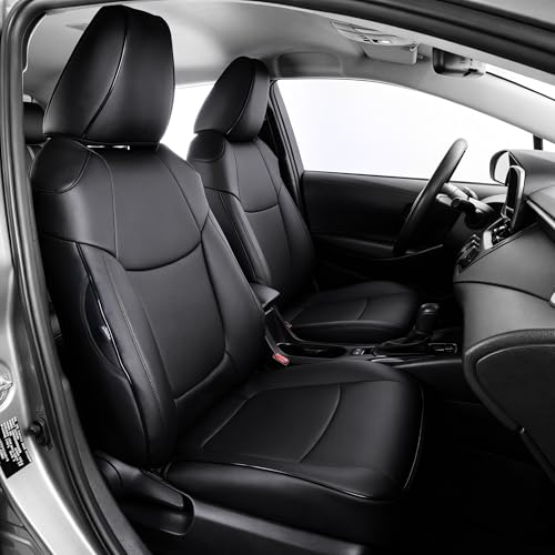 Image of AOMSAZTO Custom Fit Seat Covers for Toyota Corolla 2020 2021 2022 L,LE, Car Seat Cover Full Set Waterproof, Full Set Faux Leather Black