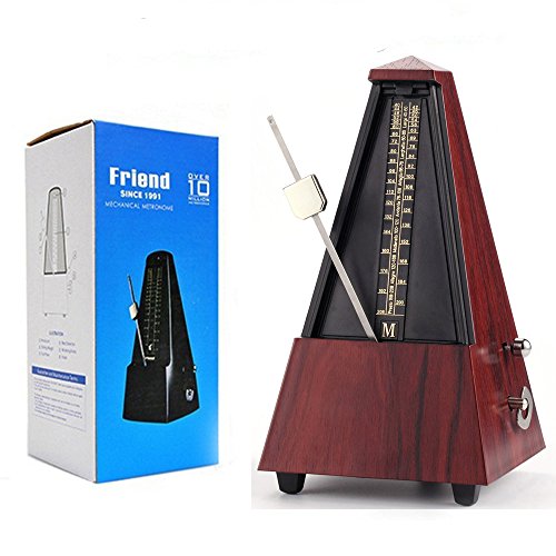 TAMUME Rouge Antique Cru Pyramide Style Renforcé plastique Metronome 40-208 BPM Tempo Minuteur Musique Intégré Avec Bell… - Les Beatles, Paul McCartney, John Lennon, RIngo Starr, George Harrison TAMUME Rouge Antique Cru Pyramide Style Renforcé plastique Metronome 40-208 BPM Tempo Minuteur Musique Intégré Avec Bell…