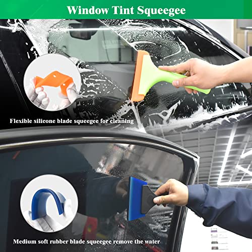 Reevaa Window Tint Kit Window Tint Tools,Car Tint Windows Kit With 13Pcs Window Tinting Tools, Silicone Small Squeegee,Window Tint Squeegee Tinting Kit For Window Film Installation Application #TOP1
