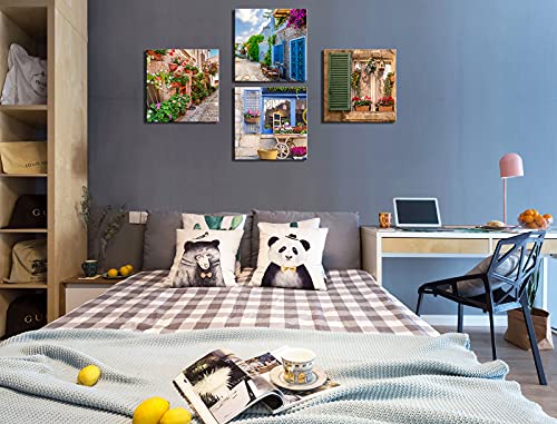 Okexckk Tuscan Wall Art, Italy Pictures Canvas Prints For Bedroom, Living Room, Office Decor, Modern Artwork Colorful Painting For Bathroom Home Decoration #TOP6