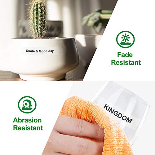 Label Maker Clear Tape Compatible Brother Tze-131 Tze131 Tape 12Mm 0.47 Laminated Black On Clear Label Maker Tape Compatible Brother P-Touch Label Maker Pt-D210 Pth110 Ptd220, 26.2 Ft (8M), 2-Pk #TOP4