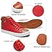yageyan Men White high top Sneakers for Casual Black pu Leather Fashion Shoes for Men(red07)