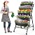 Homdox Vertical Garden Bed, 5 Tiers Vertical Raised Garden Planter, Outdoor Garden Raised Bed with 4 Hooks, Vegetable Flower Planter Raised Stand for Garden Patio Yard