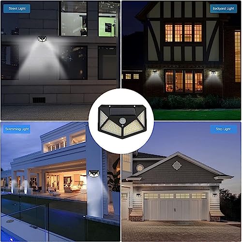 VARNITYA Waterproof Outdoor Solar Light, Motion Sensor Smart LED Solar Lights for Outdoor/Garden Wall Fence Farmhouse