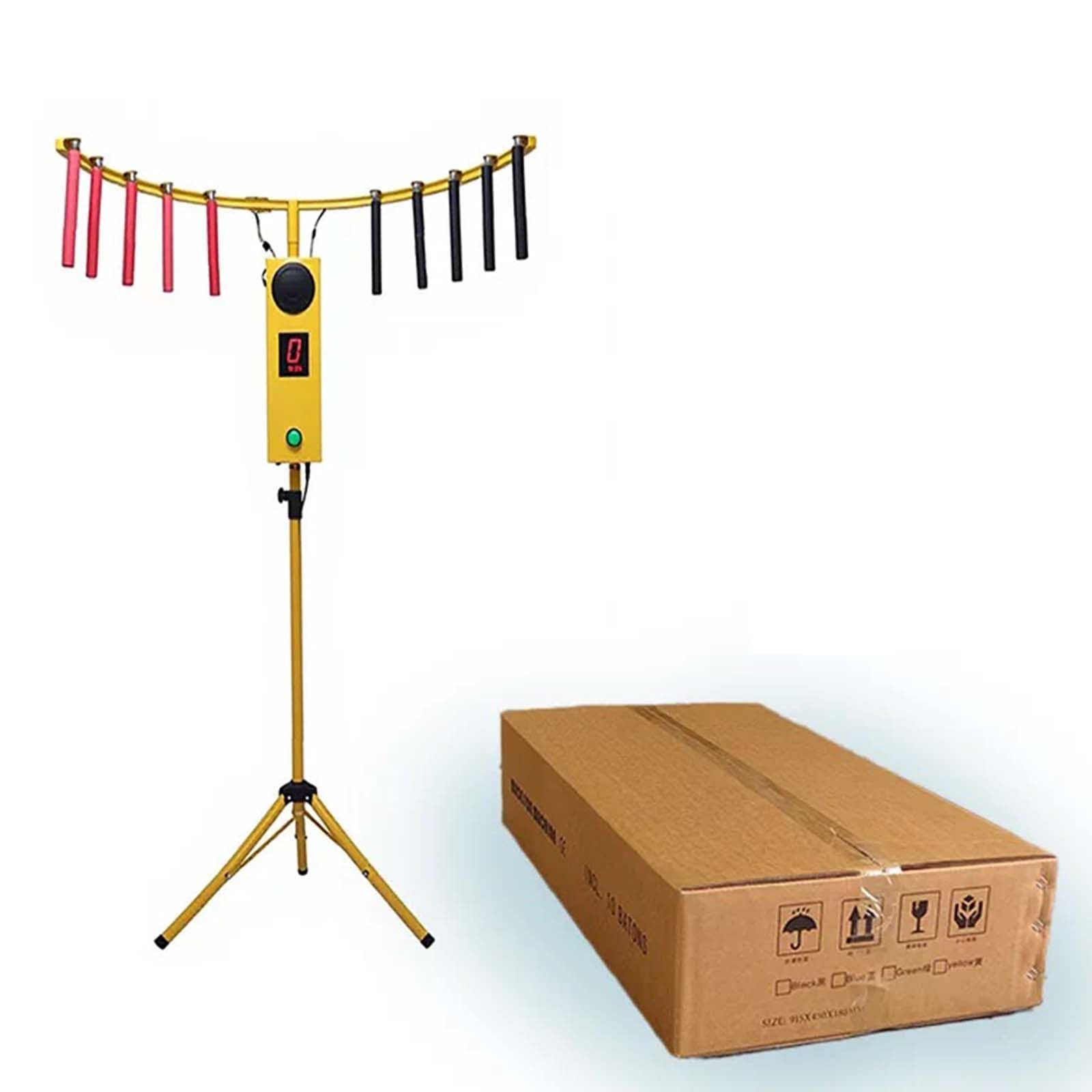 DPLWJPP Stick Challenge Game Catch Stick Arcade Game Machine Reaction Tester with Adjustable Height Tripod for Party Rentals Carnivals Enhance Hand Eye Yellow