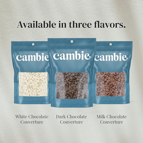 Cambie Milk Chocolate Couverture 34%, 2 Pounds of European Style Milk Couverture for Dubai Chocolate Bar, Bon Bons, Bars, Chocolatiers, Pastry Chefs, Home Bakers, and Professionals, 2 Pounds