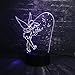 Produktbild Cartoon Nachtlicht Lade Blasen Bubble Elf Tinkerbell RGB Baby Schlaf Stimmung Schreibtisch Glanz Kind Geburtstag Mädchen Geschenk Spielzeug Illusion 16 Farbe Nachtlicht 3D Illusion Lichter Lampe Led