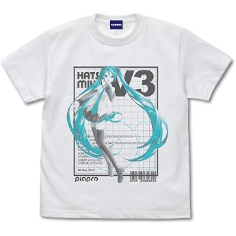 Official Costa Hatsune Miku V3 Hatsune Miku V3 T-shirt Ver. 3.0 White M Size