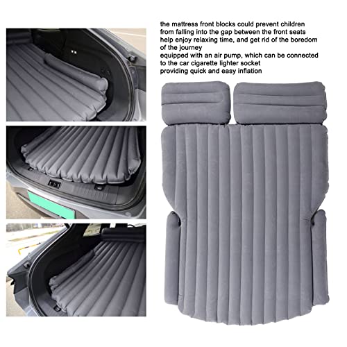 EVGATSAUTO Colchão de ar para campismo, cama inflável portátil de 1,75 m x 1,35 m com bomba de dormi