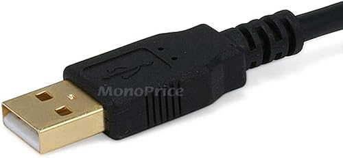 Miniatura 2 de Monoprice Cable USB 2.0 A macho a Mini-B de 5 pines macho 2824AWG con núcleo de ferrita (chapado en oro) (105449)