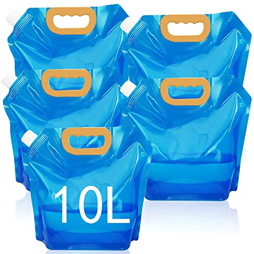 CJBIN Faltbarer Wasserbehälter 10L, 5 Stück Faltkanister Trinkwasser mit...