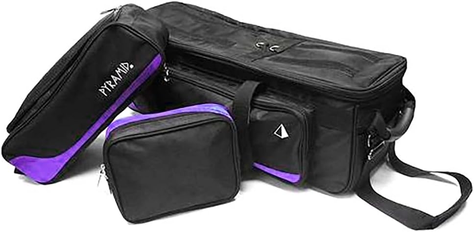 Pyramid Path Triple Tote Roller Plus Bowling Bag with Detachable Shoe Bag (Fits US Mens Size 15), Accessory and Side Pocket, Lightweight Travel Design