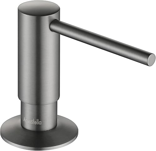 Miniatura 12 de AguaStella ASF026MB - Dispensador de jabón integrado para fregadero de cocina, color negro mate con bomba de encimera de botella de jabón Negro