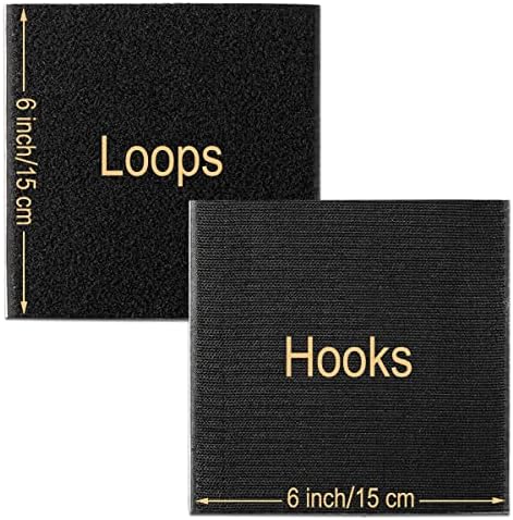 Non Slip Couch Cushion Gripper to Keep Couch Cushions from SlidingSelf-adhesive Hook Loop Tape For Underlay Couch Pad(15 x 15 cm, Black, 8PCS)
