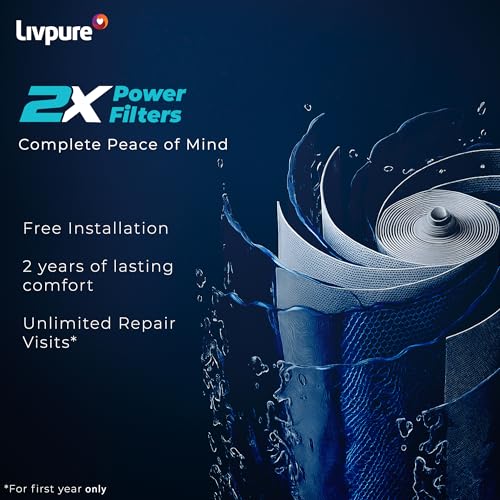 Image of Livpure Glo Star Copper Water Purifier | RO+UV+UF+Copper+Mineraliser | 2X Power Filter | No Filter Cost for 2 years* | Save upto 21,000 on Filters | 8 Stage Advance Purification | 7L Storage | Black