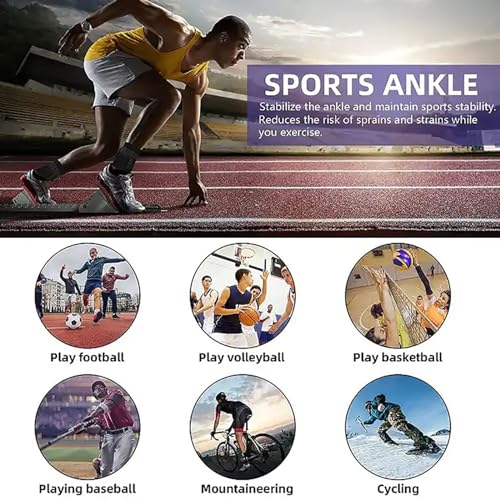 GoodTool ‎ 2 Piece Ankle Protector Adjustable Compression Ankle Support Brace For Running Sports Football and Basketball