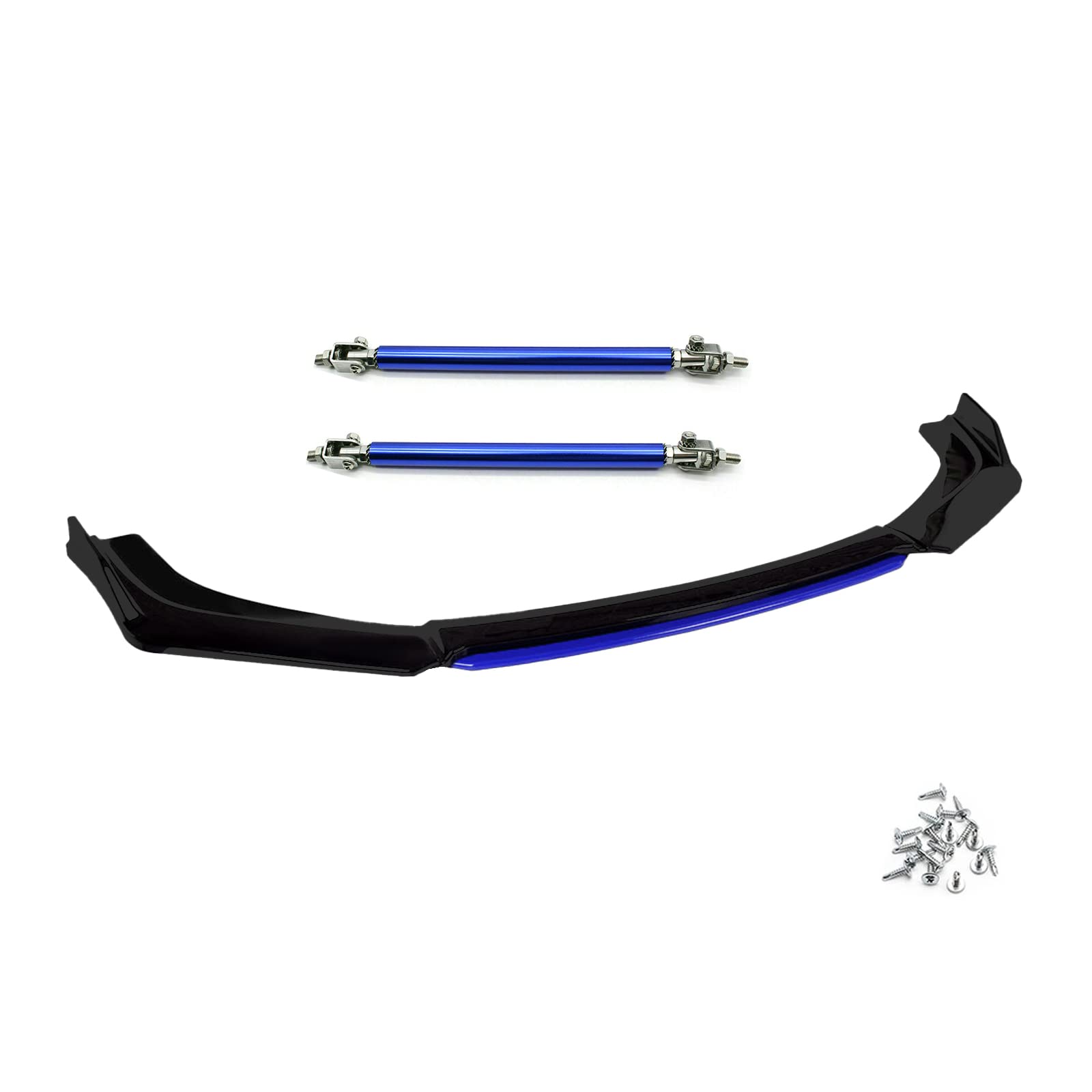 x xotic tech Front Bumper Lip Chin Spoiler Splitter Diffuser Protector Body Kit with Adjustable 8"-11" Support Rod Compatible with Honda Accord Civic