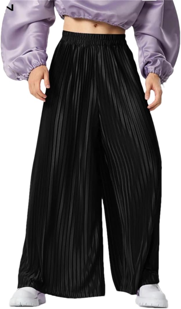 Fulbant Mens American Style Pants Loose Pleated Trousers Casual Streetwear Solid Pantalons