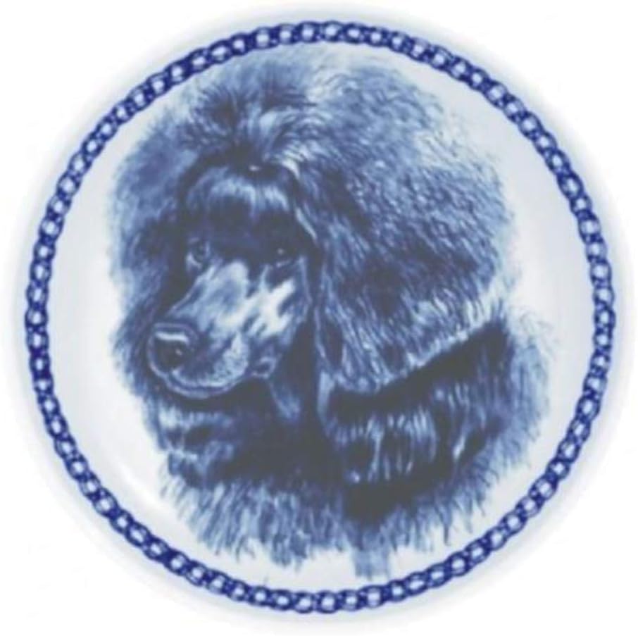 Miniature Poodle Dog Porcelain Plate For all Dog Lovers Size 7.61 inches