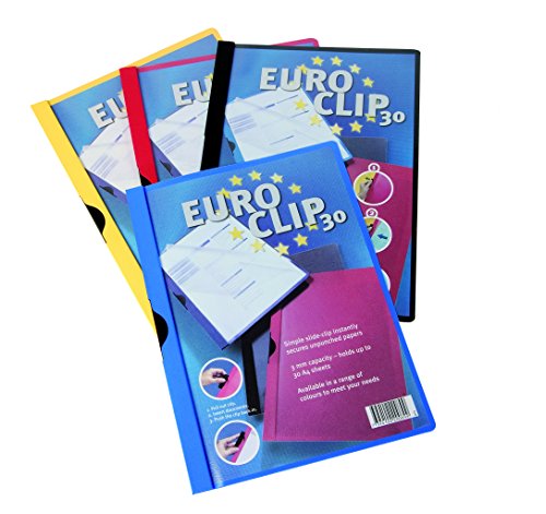 Durable Euroclip Schnellhefter mit transparenter Vorderseite, Dunkelblau, 25 Stück