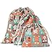 CAIRIAC Reusable Cotton Drawstring Gift Gags, Muslin Bags with Drawstrings for Gifts, Multipurpose Owl Candy Drawstring Gift Wap Bags Large 10x12, Medium 5x7, Small 4x6 (3 Pack)