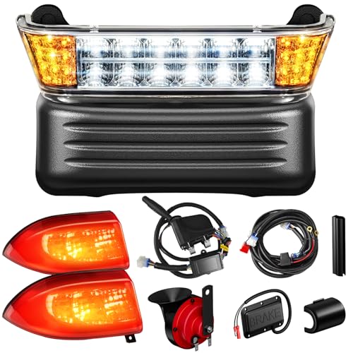 GODCTSUP Deluxe Club Car Headlight and Taillights Kit for Precedent 2004-Up Electric Models 12V Golf Cart Street Legal Light Kit Includes Headlight Taillights Turn Signal kit