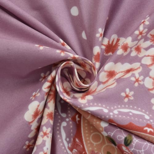 Image of NHD HOME Pure Cotton 220 tc Flat Single Bedsheets for Summer Breathable | Wrinklefree | Super Soft (Size-60 X 90 Inch) with 1 Pillow Covers (Size-17 X 27 Inches, Mauve Royale