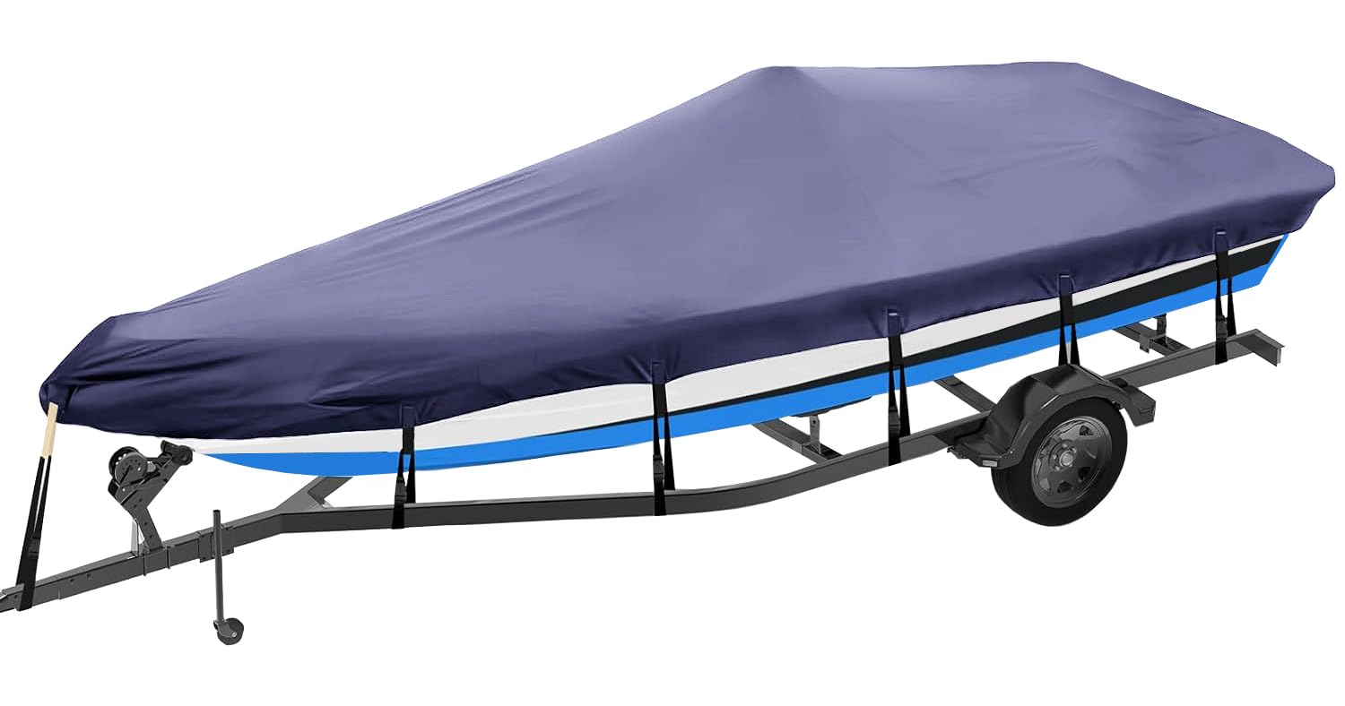 Premium Abdeckplane B 445 x T 180 cm Bootsabdeckung Persenning Schlauchboot Bootsplane Bootspersenning Yacht Schnellboot Angelboot 900 D, 500 g/m², 6.000 mm Wasserbeständigkeit Anthrazit