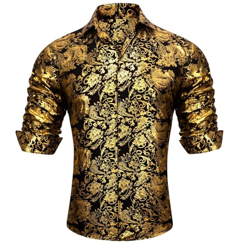 Amazon.com: Barry.Wang Men's Disco Dress Shirt Long Sleeve
