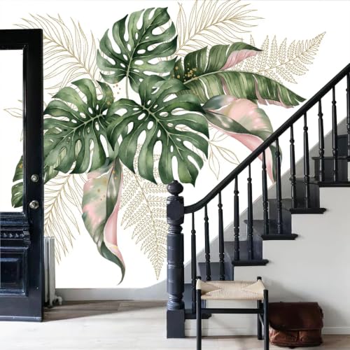 Papier peint intissé tropical 250x175 cm pour décoration murale XXL salon
