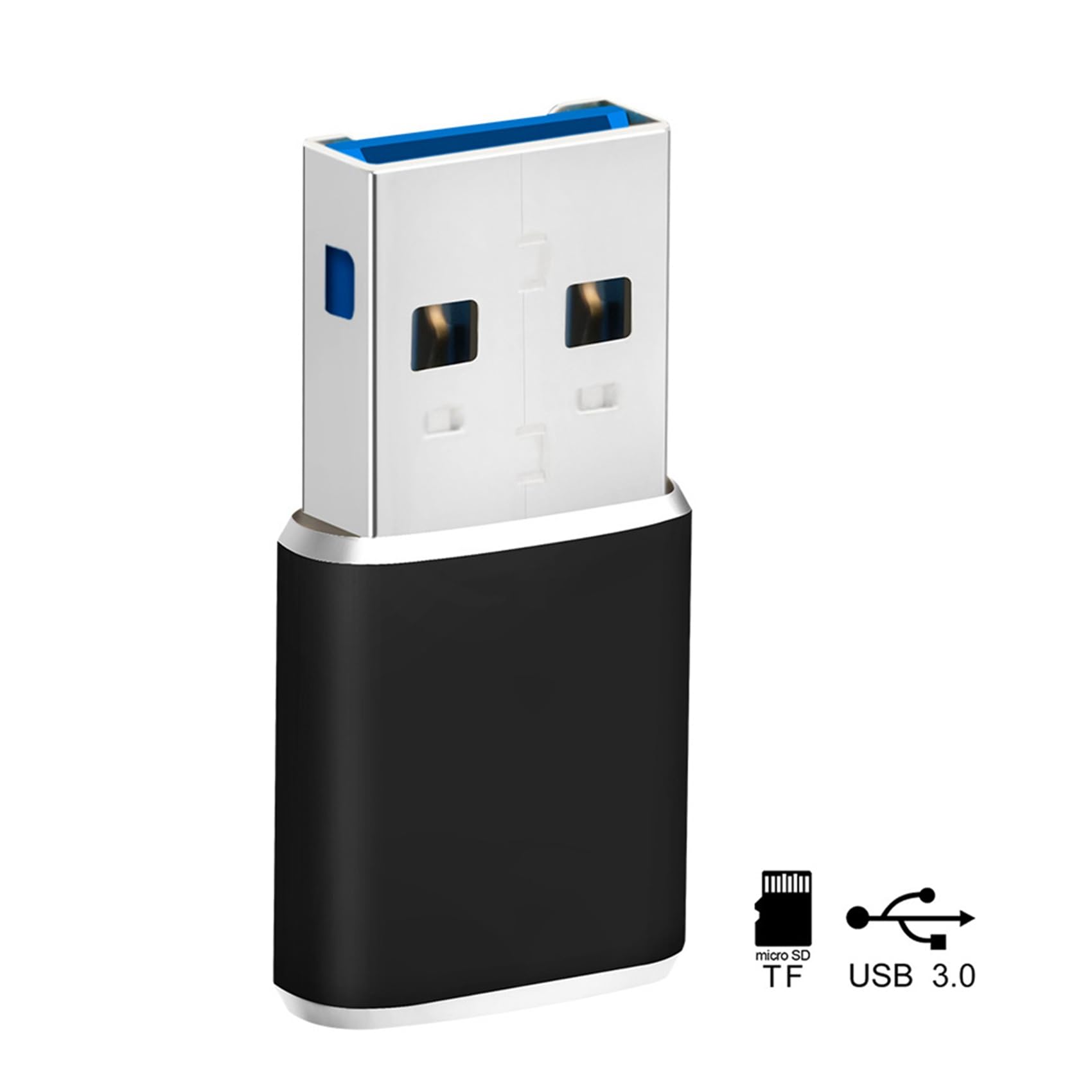 10 mini USB 3.0 in alluminio, lettore di schede di memoria, adattatore per micro schede/lettore di schede TF