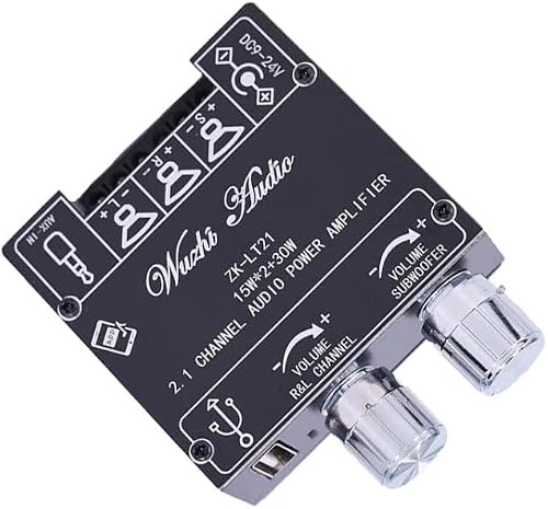Zk-Lt21 Mini Bluetooth 5.1 Receiving Audio Module With Power Amplifier Digital D Stereo Dual Channel