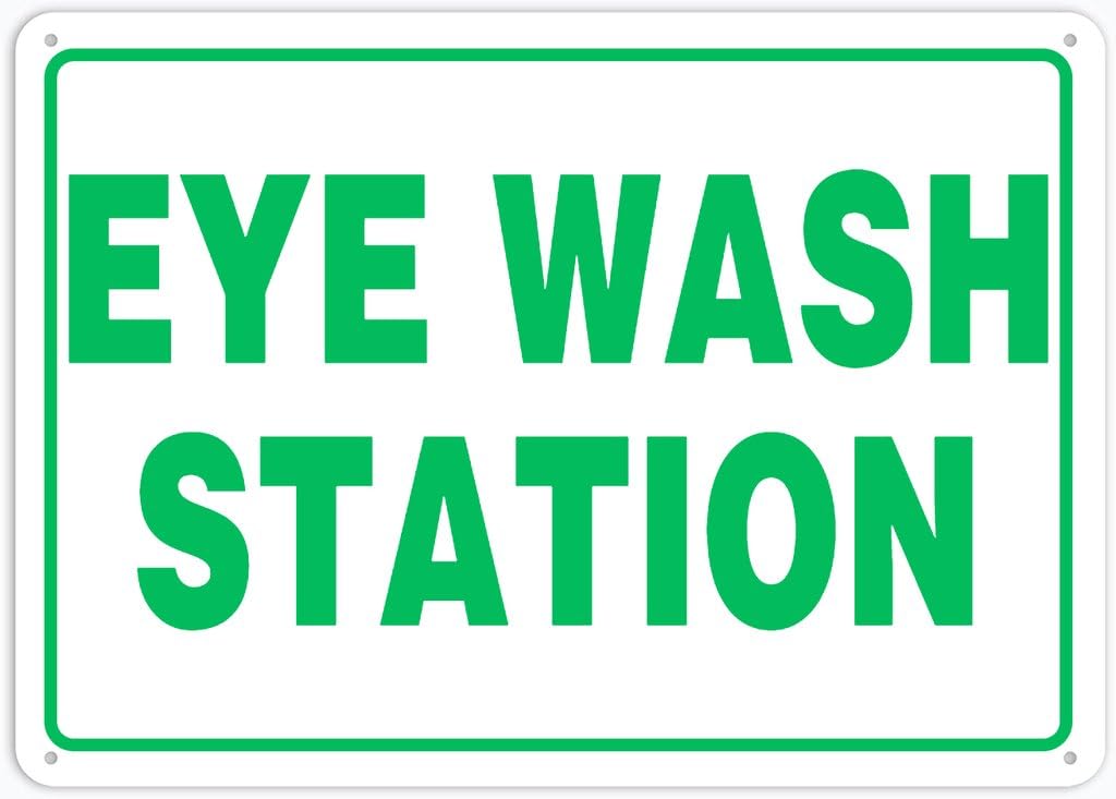 8"x12" Aluminum Metal Sign - Eye Wash Station - For Home, Bar, Club, Kitchen, Restaurant Wall Decor