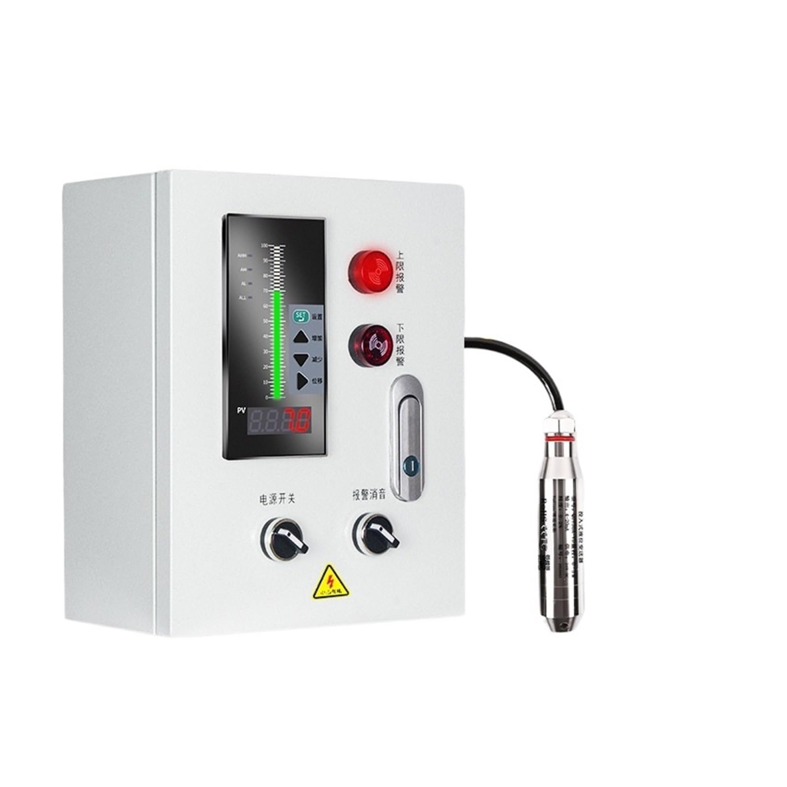 Contrôleur de Niveau d'eau de Liquide, réservoir d'eau d'incendie, Affichage d'alarme de Piscine, transmetteur, capteur de Niveau de Liquide(Three Way Control Box+Sensor)
