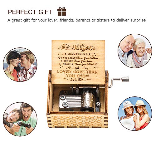 image for ASZKJ Wooden Music Box-Sunshine-MOM gave a Gift to her Daughter,is The