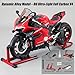 Wooptoothy 1/7 Scale Alloy Dynamic Motorcycle Model with Ignition System and Smoke Spray, Diecast Racing Motorbike Gift for Collectors & Motorcycle Enthusiasts