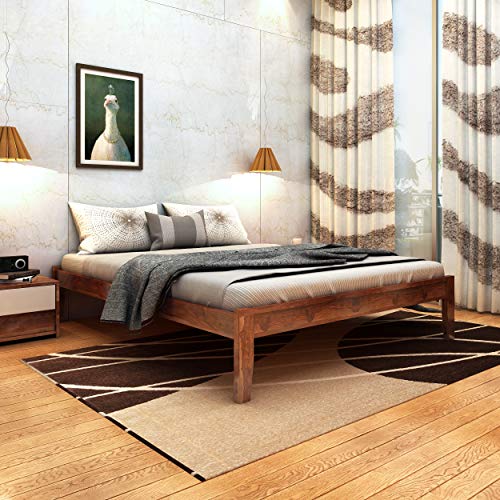 WoodWingss Chesney Solid Wood Queen Size Bed (Finish: Teak)