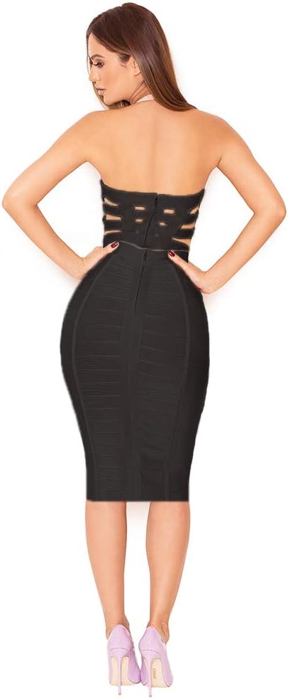 Women's High Waist Wear to Work Pencil Skirt Bandage Bodycon Midi Skirt