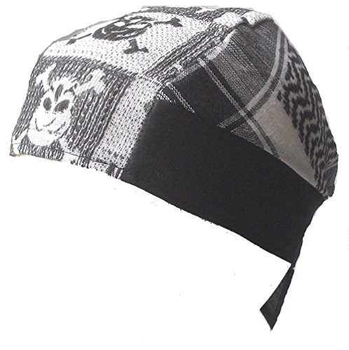 Racker-n-Roll BABY PALI BANDANA Skulls chusta na głowę biało-czarna