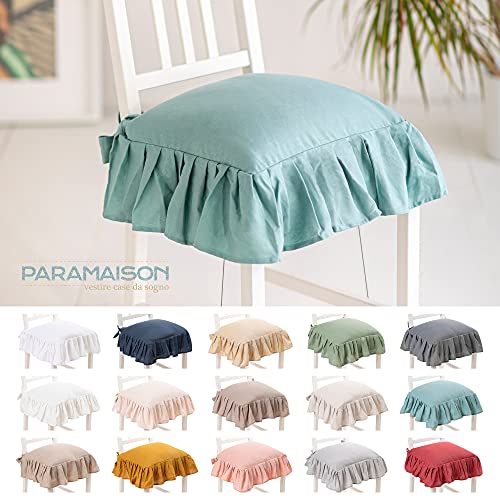 PARAMAISON Cuscino Sedia 40x40 con Lacci Panama