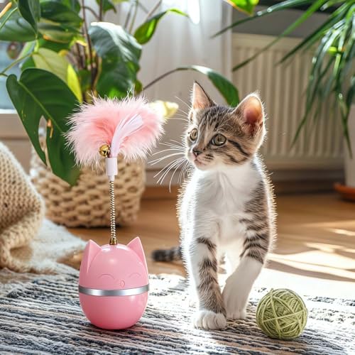 Vaso oscilante de bolas de hierba gatera para el ejercicio de gatitos en interiores activos 8