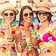 Chuangdi 3 Stück Hawaii Kette Blumenkette Halskette Aloha Kette Tropische Luau Blumen Hawaii Party Mallorca Poolparty Deko für Kinder Erwachsene Strand Geburtstag JGA Kostüm Accessoires