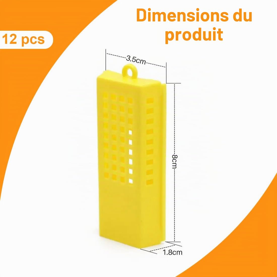 GXGM 12 Pièces Cages pour reines, Cages d'élevage de reine des abeilles, Cages en plastique pour reine des abeilles, Boîte d'élevage d'apiculture