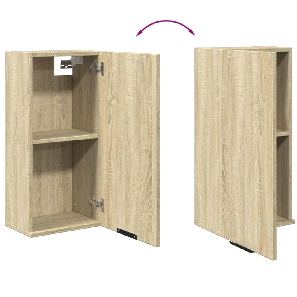 vidaXL Armoire de Salle de Bain Murale Chêne Sonoma 32x20x67 cm, Armoire de Rangement de Salle de Bain, Armoire de Bain, Meuble de Rangement de Salle de Bain