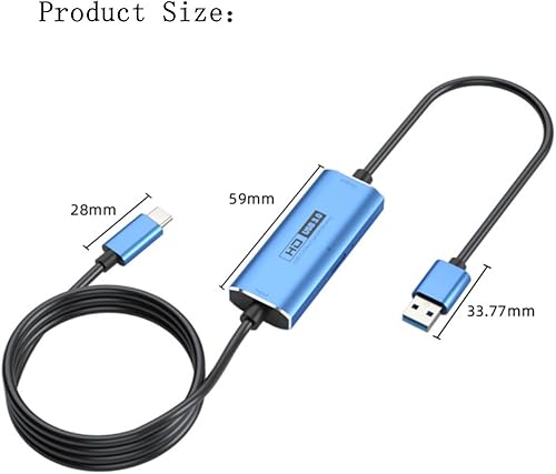 Miniatura 9 de USBC a PD USB3.0 Tarjeta de captura de audio y video Grabadora en vivo MS2130, TYPEC3.0 Dispositivo de tarjeta de captura de mano Conexión de mano