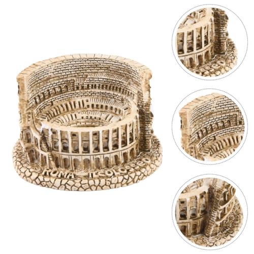 Amphithéâtre miniature jaune clair ornement résine table à sable et jardin