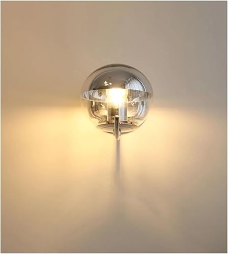 JUAKSQZYI Modern Simple Elegant Wall Sconces Indoor Glass Ball Wall Lights Bedro