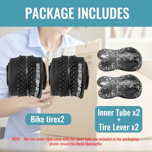 Hycline 2-Pack Mountain Bike Tires Set: 20/24/26/27.5-inch