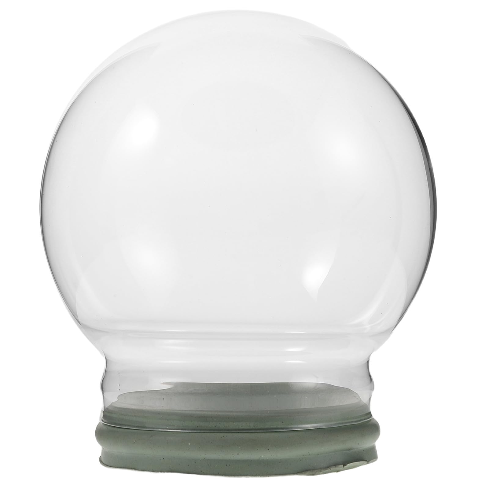 Toyvian 2 Piezas Globo de Nieve de Vidrio Transparente Vacío con Tapa de | Reutilizable, Diseño Engrosado y Fácil de Limpiar, Decoración Navideña para Hogar y Manualidades Año tras Año